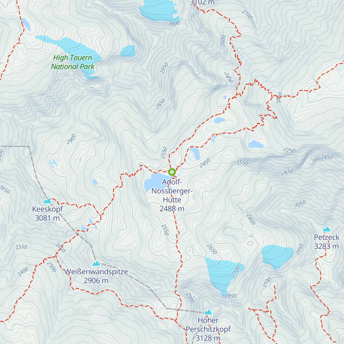 Adolf-Nossberger-Hütte map