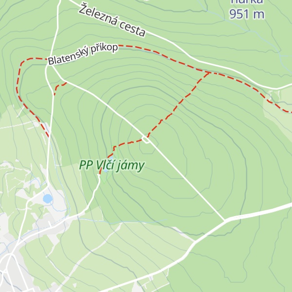 Map of Blatenský vrch