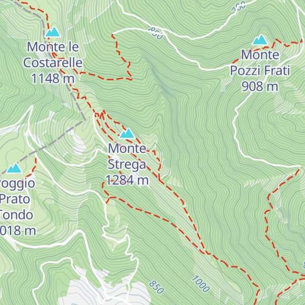 Map of Croce del Monte Strega