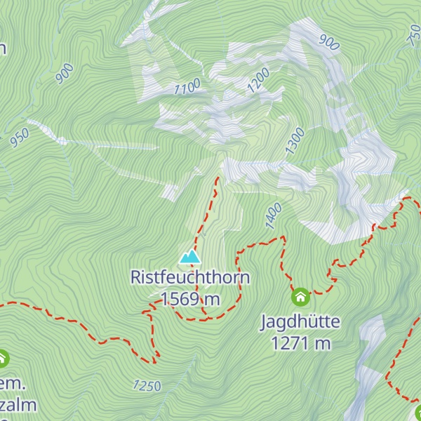 Map of Ristfeuchthorn Kreuzgipfel