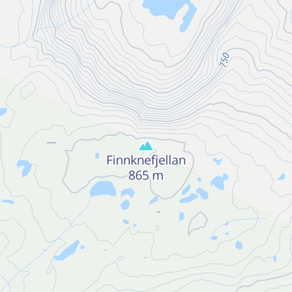 Map of Finnknefjellan