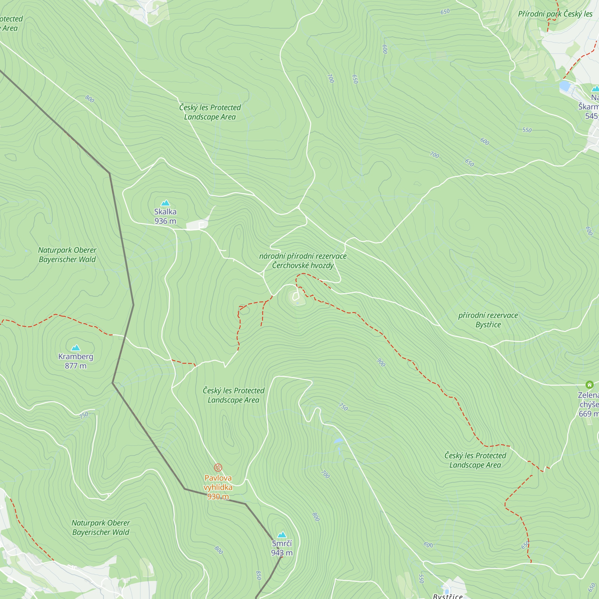 Chata Čerchov map