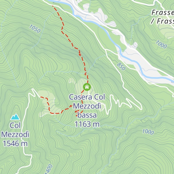 Map of Casera Col Mezzodì bassa