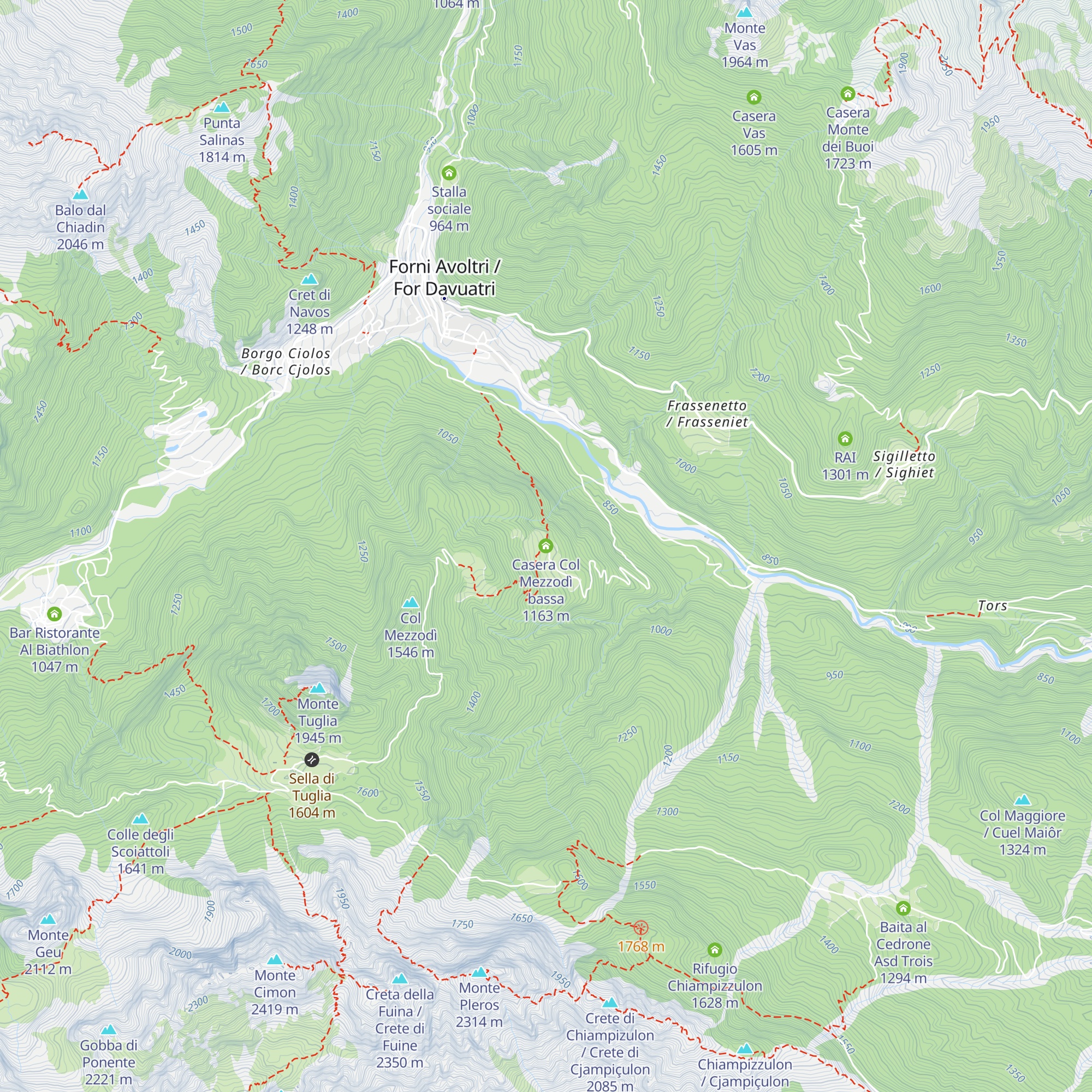 Casera Col Mezzodì bassa map