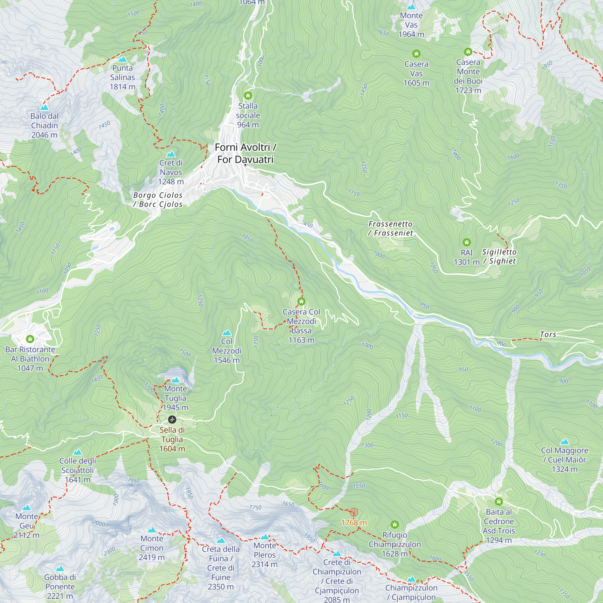 Casera Col Mezzodì bassa map