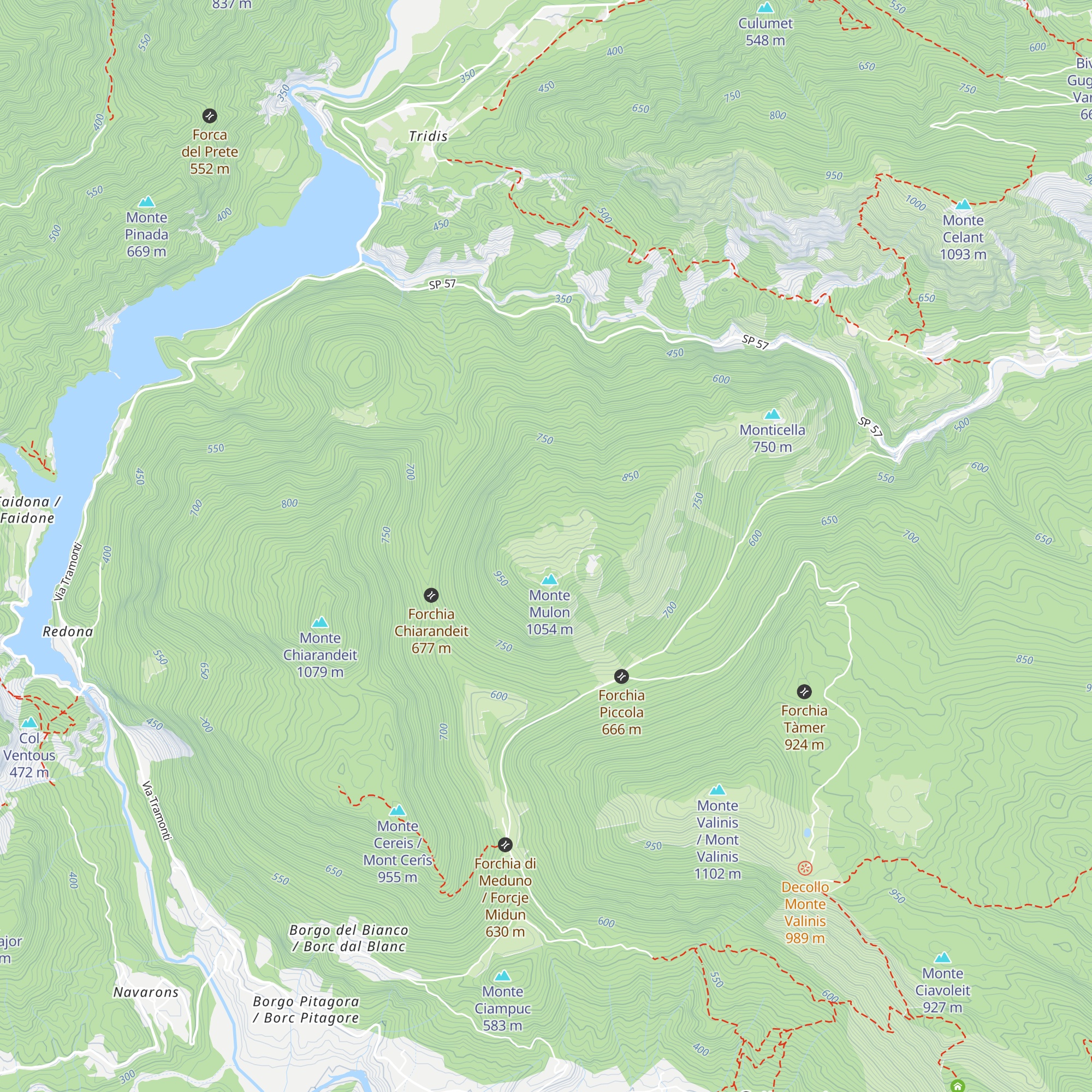 Malga Fioretto Siega map