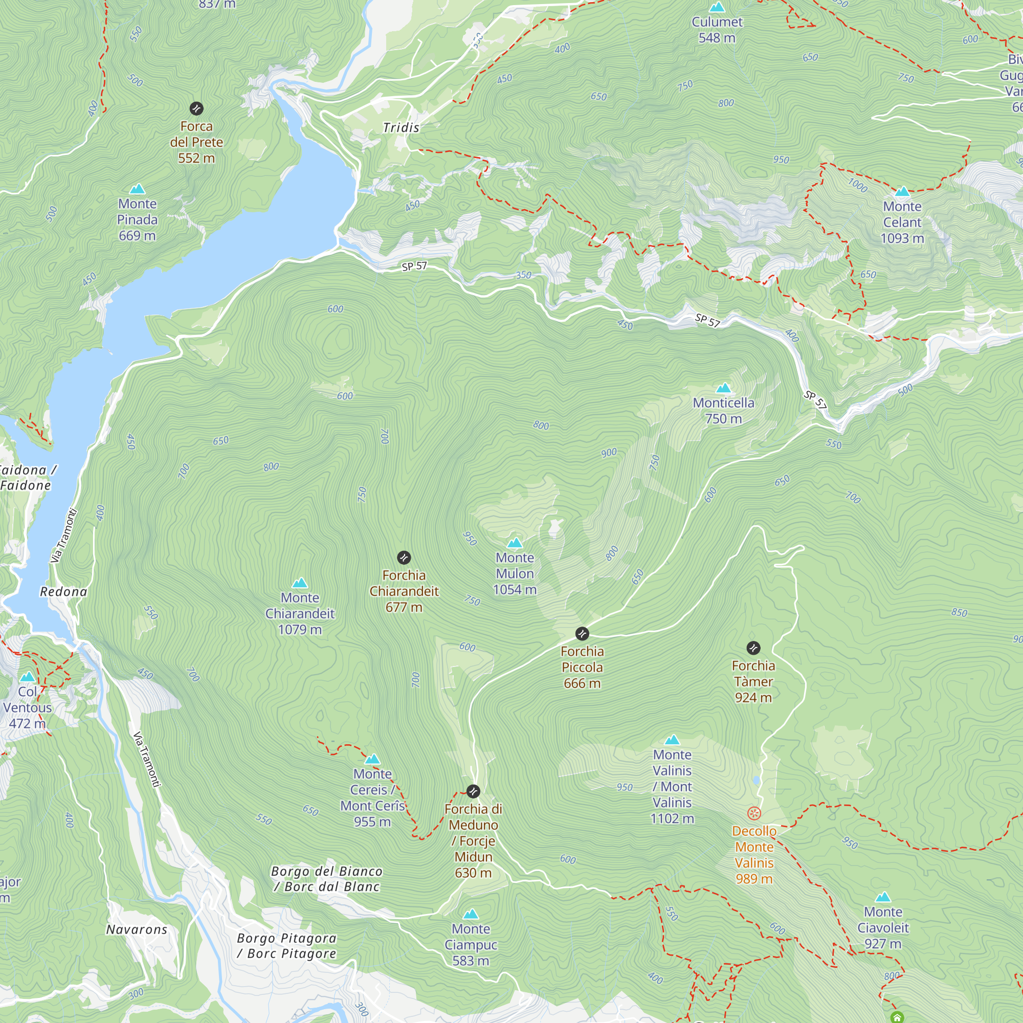 Malga Fioretto Siega map