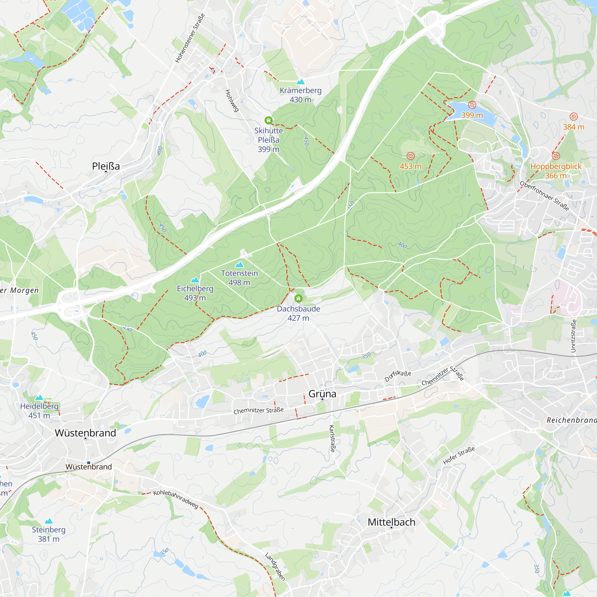 Dachsbaude map