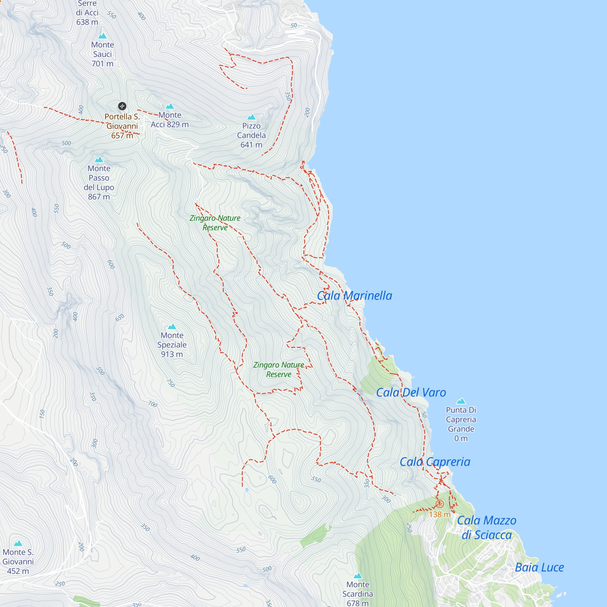 Bivacco Donnola map