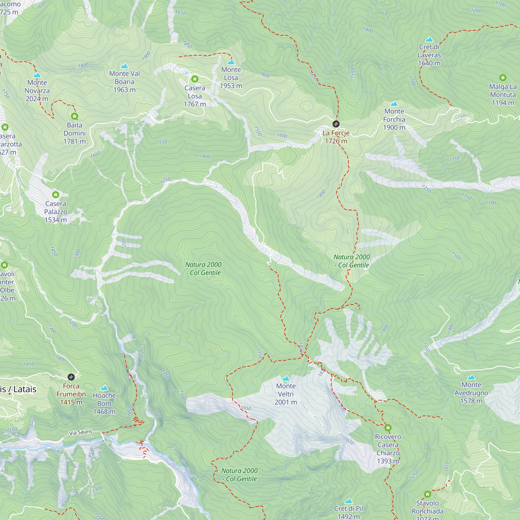 Casera Monteriu map