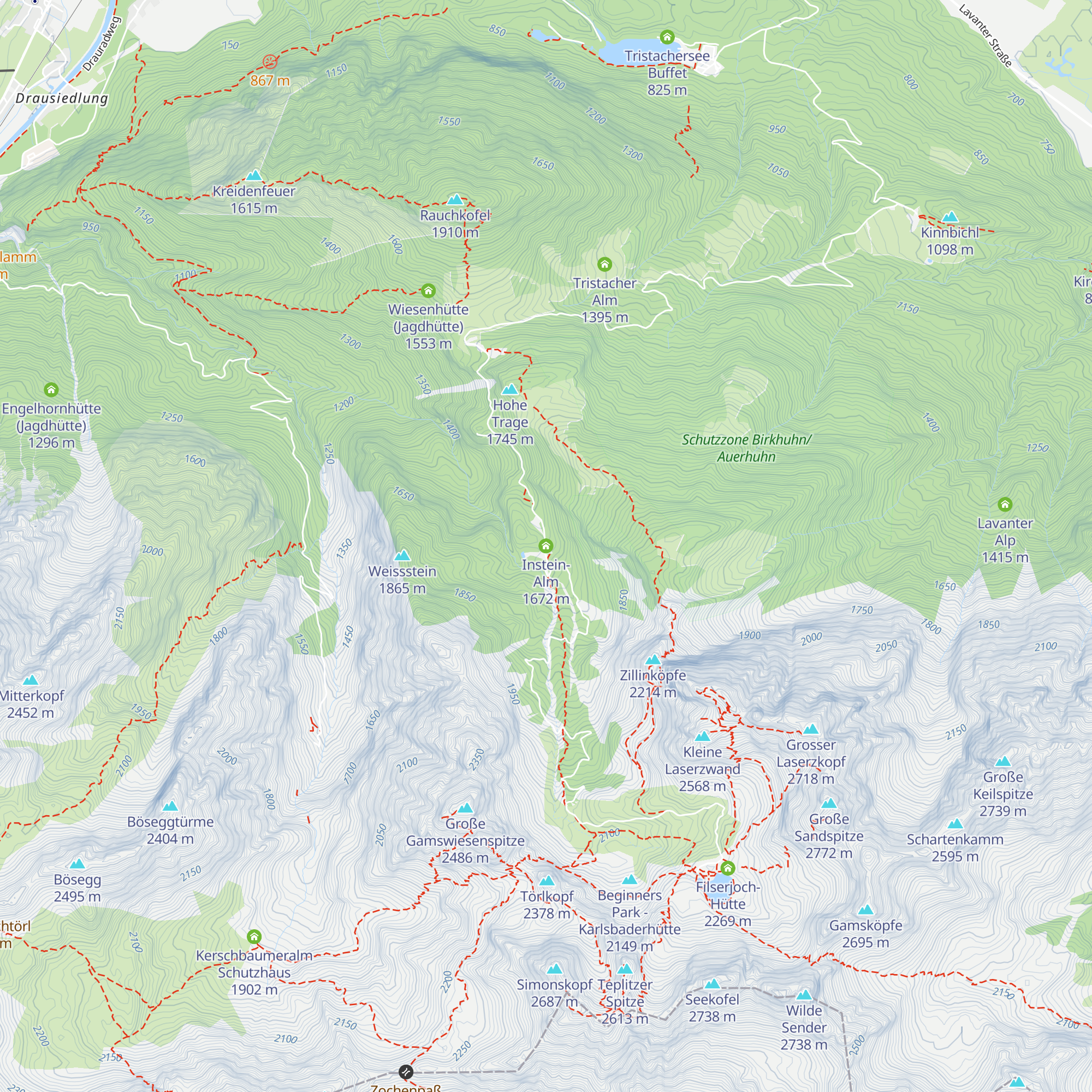 Instein-Alm map