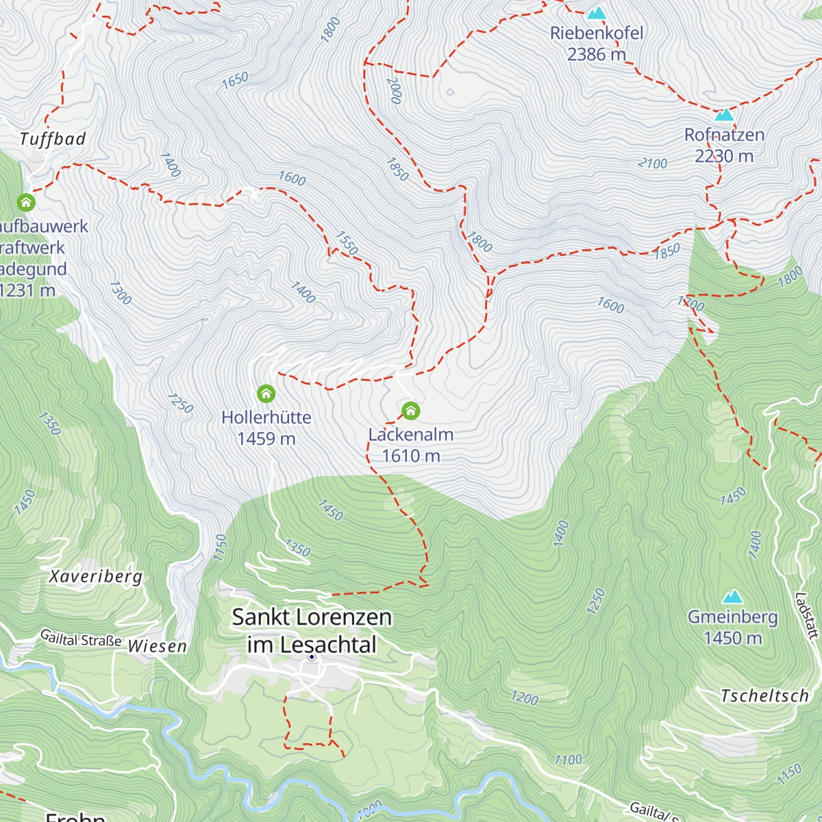 Lackenalm map