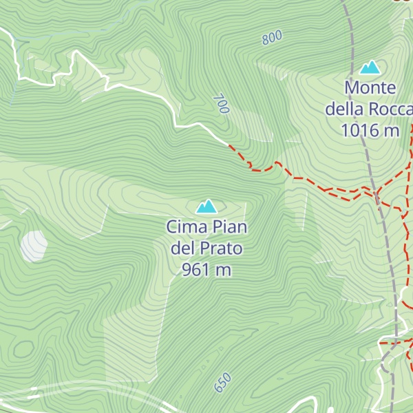 Map of Cima Pian del Prato