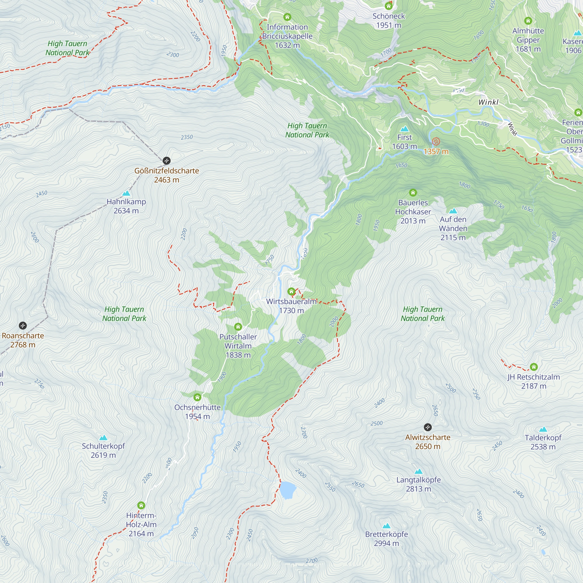 Wirtsbaueralm map