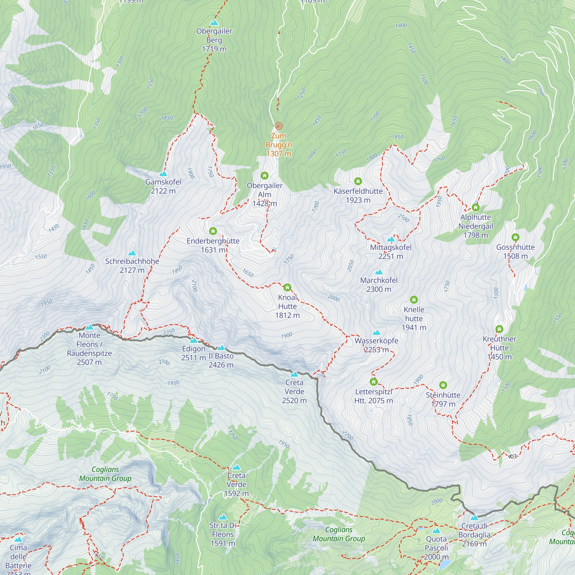Knoal Hutte map