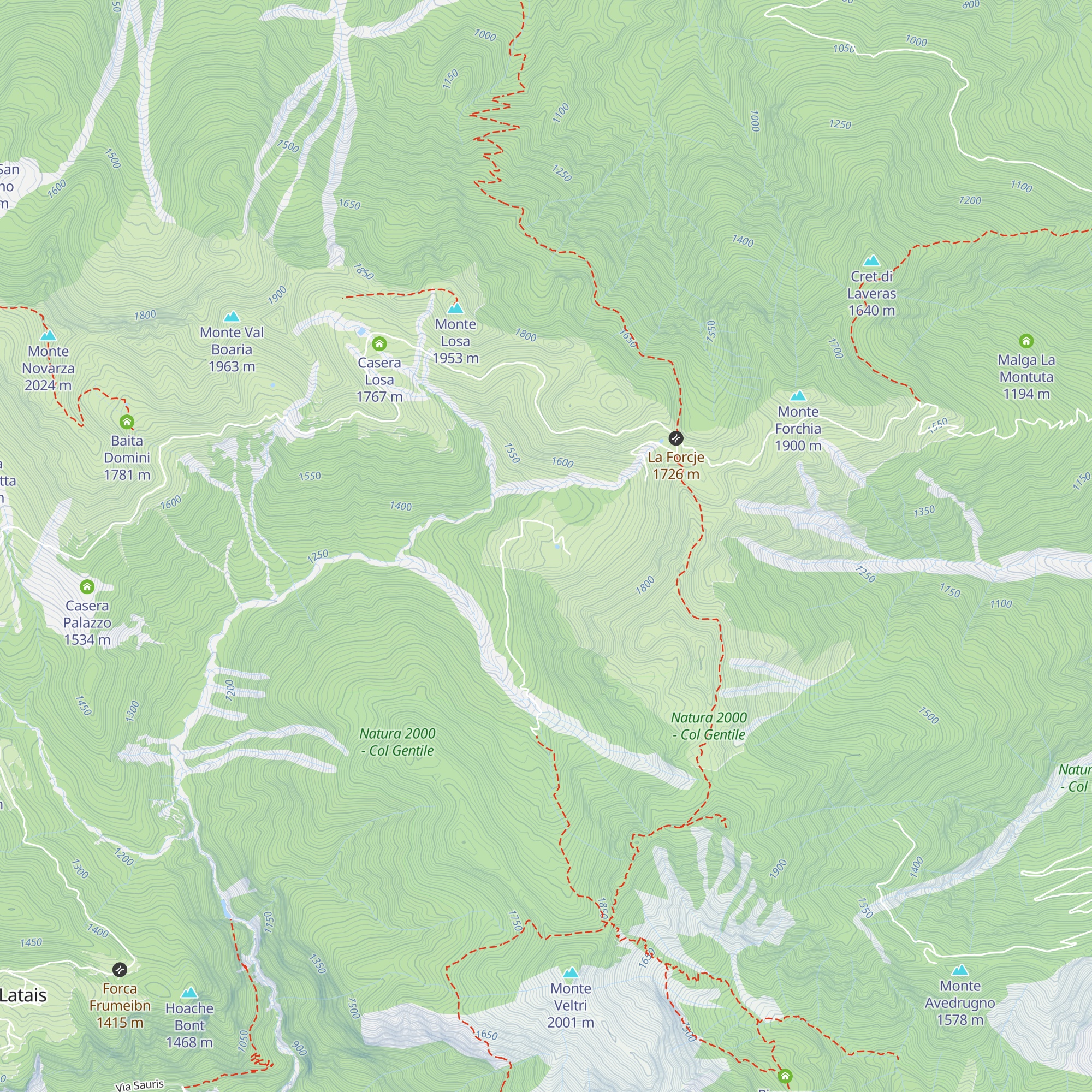 Casera Valuta map