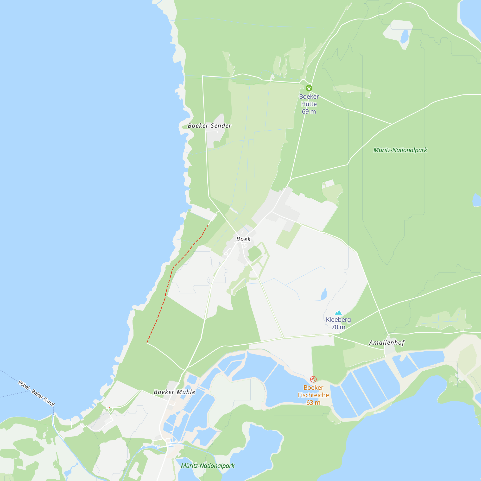 Nationalpark Müritz map