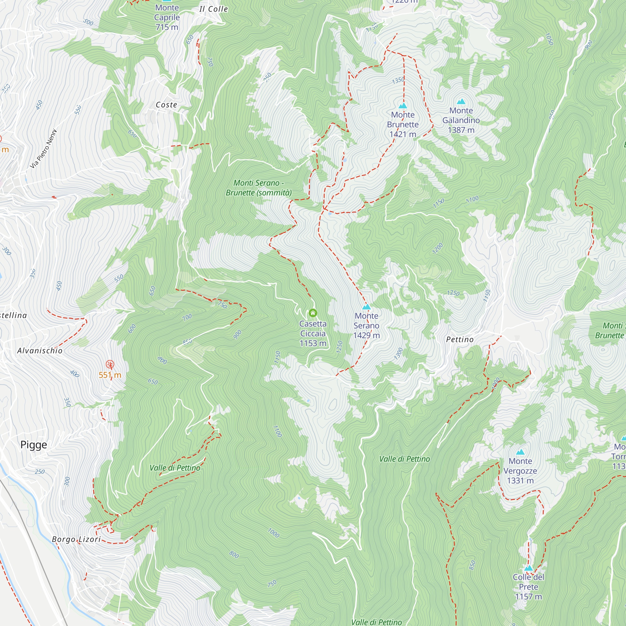 Casetta Ciccaia map