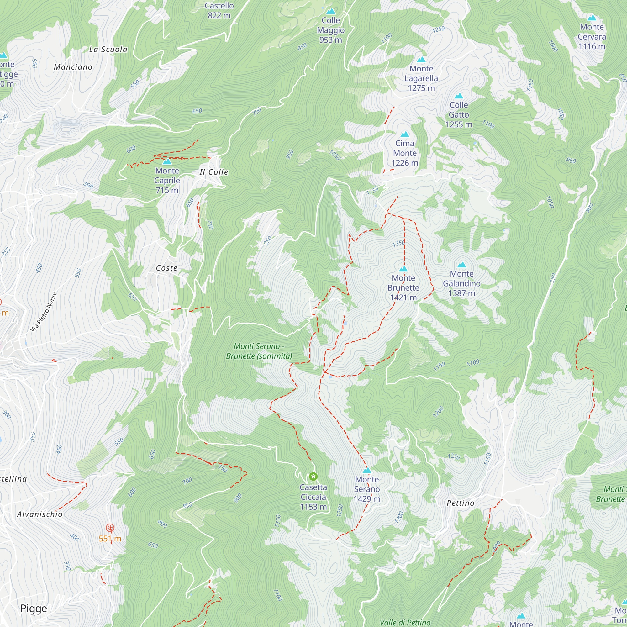 Rifugio Pozzo di Mezzanotte map