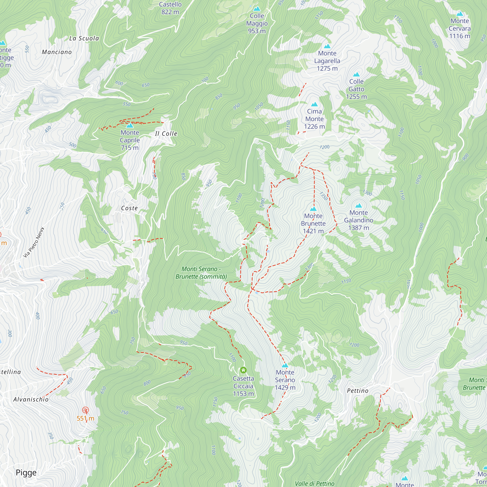 Rifugio Pozzo di Mezzanotte map