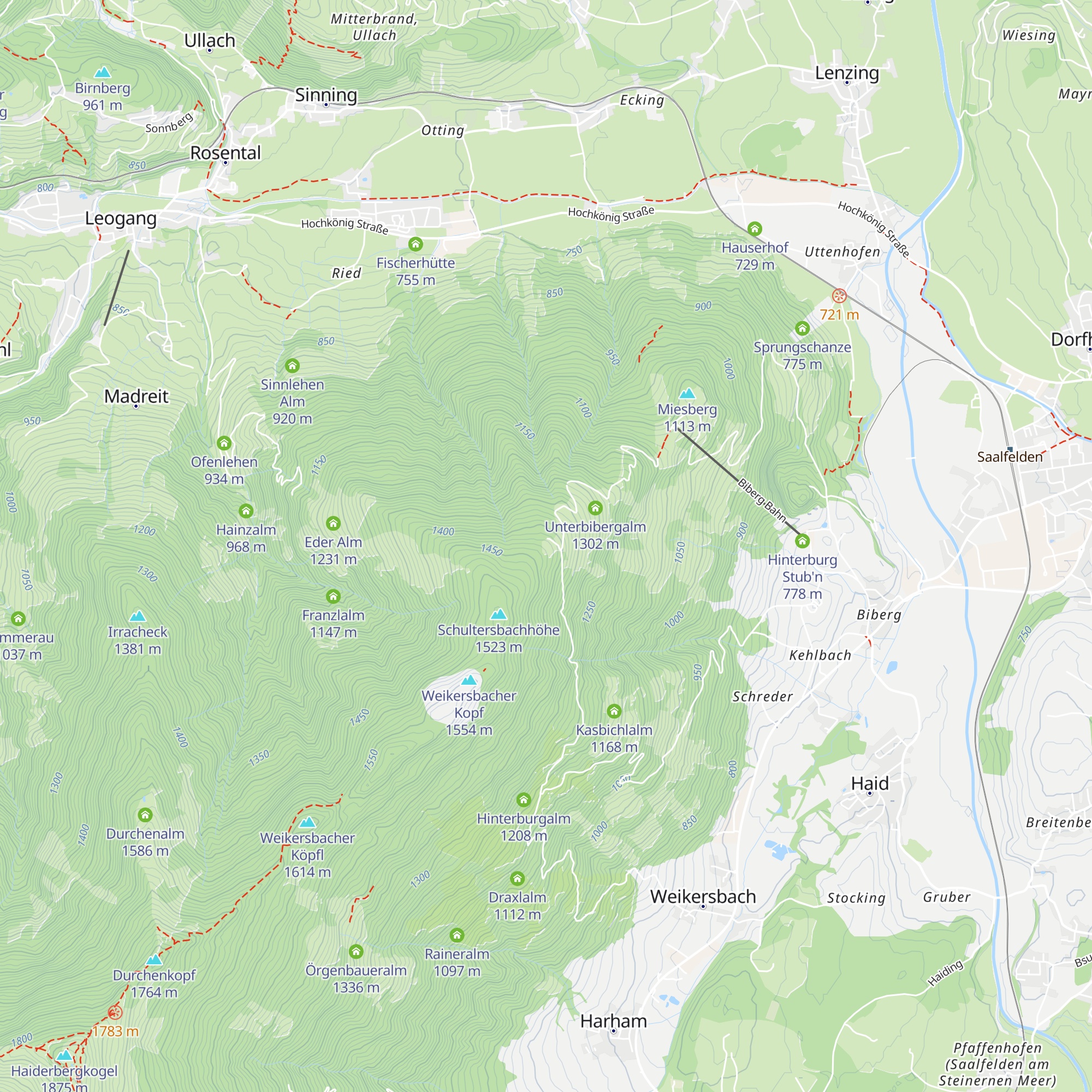 Berggasthof Biberg map