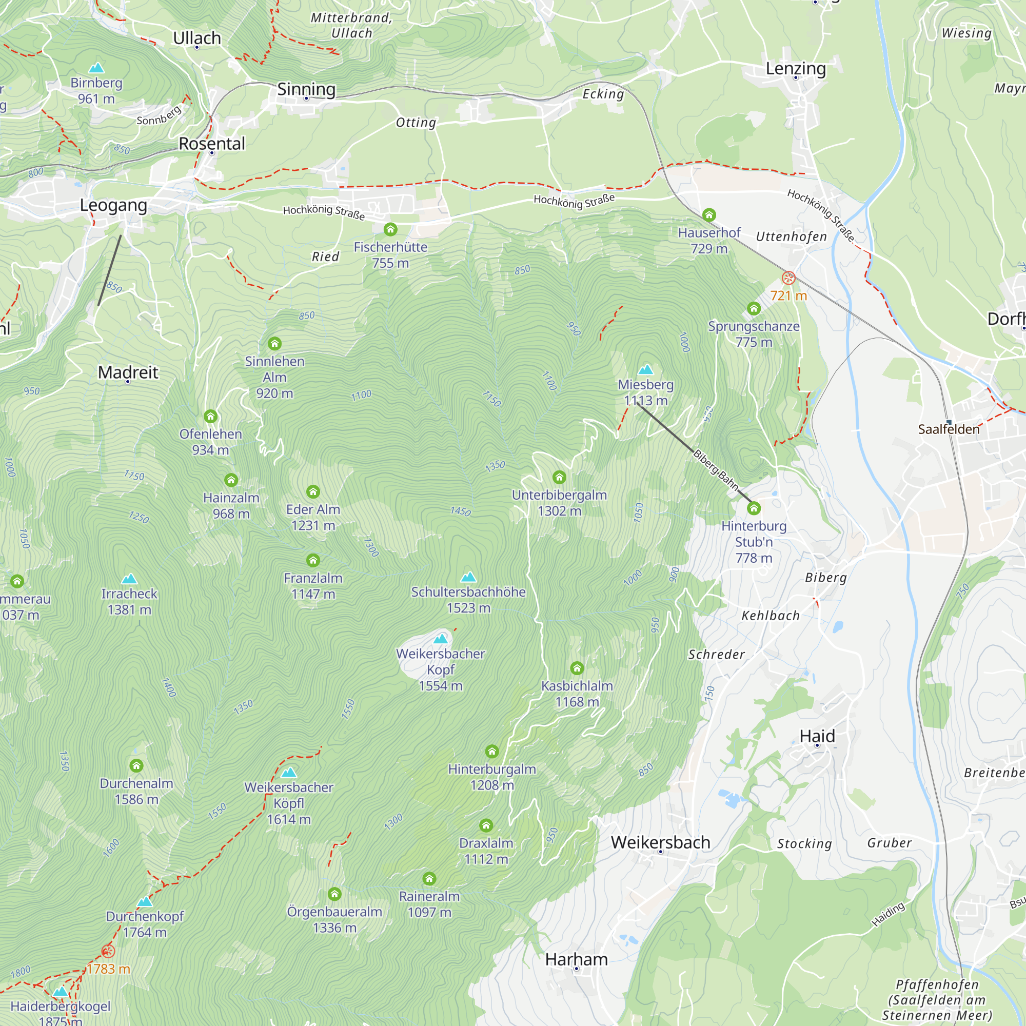 Berggasthof Biberg map