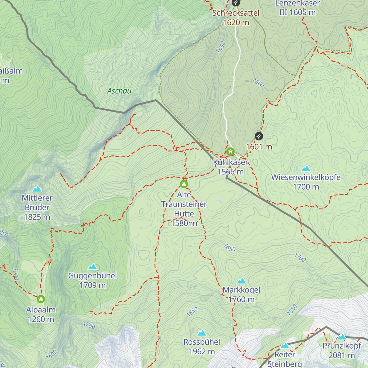 Alte Traunsteiner Hütte map