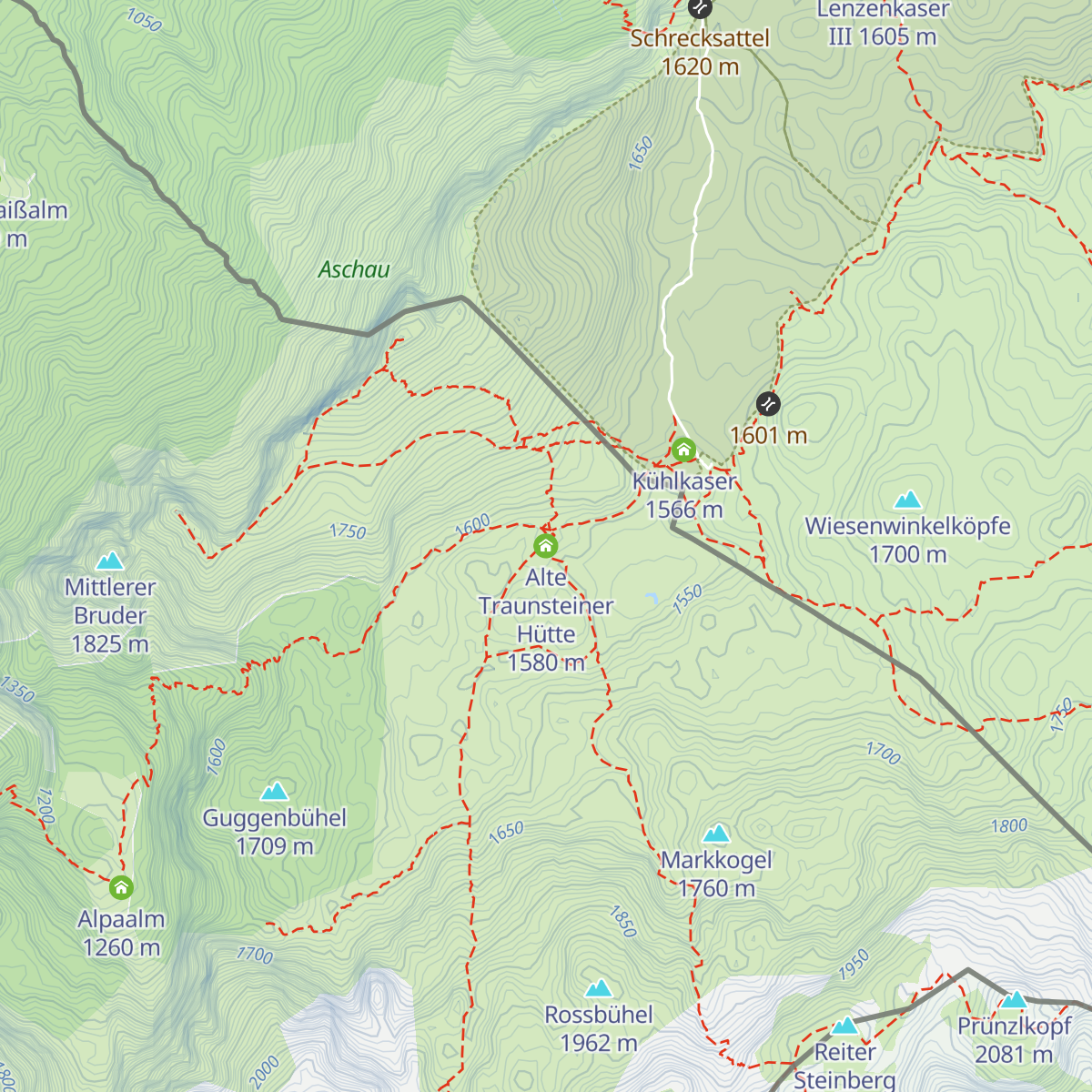 Alte Traunsteiner Hütte map
