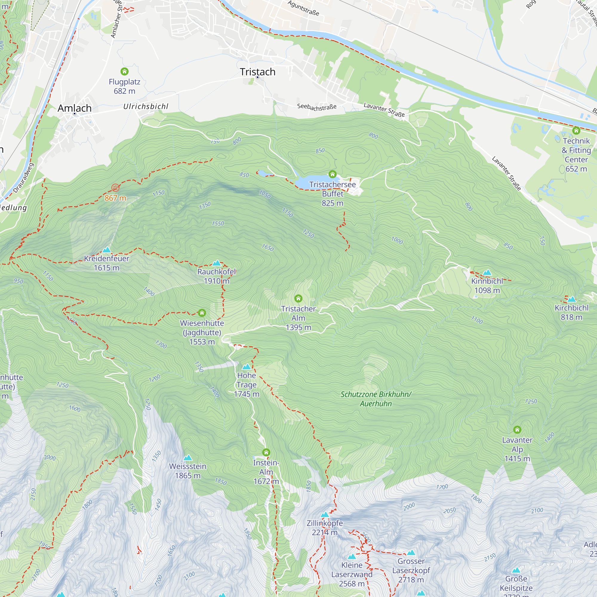 Tristacher Alm map