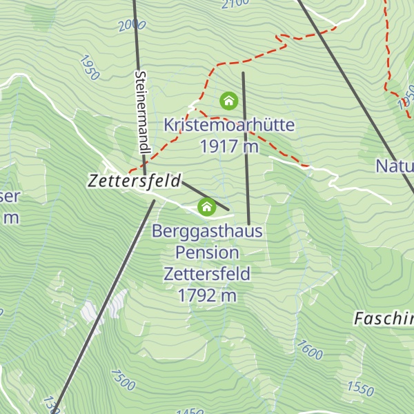 Map of Berggasthaus Pension Zettersfeld