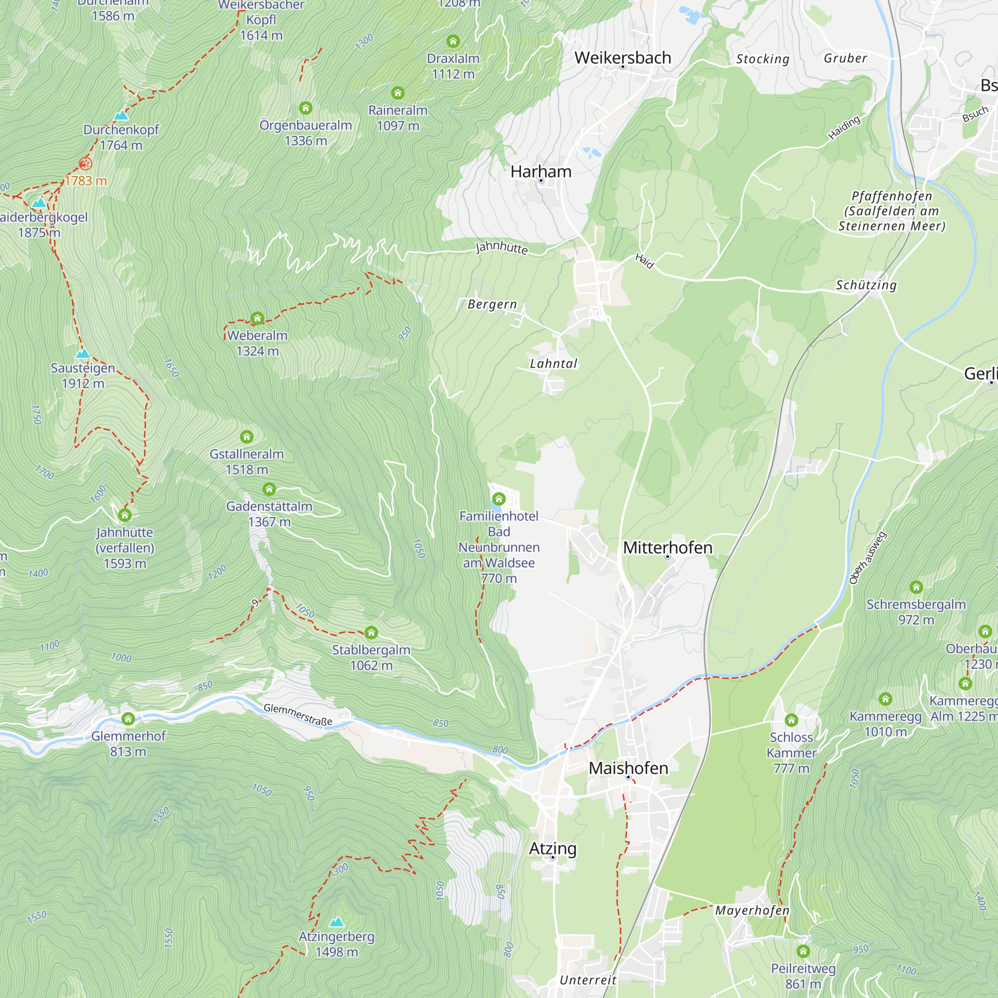 Familienhotel Bad Neunbrunnen am Waldsee map
