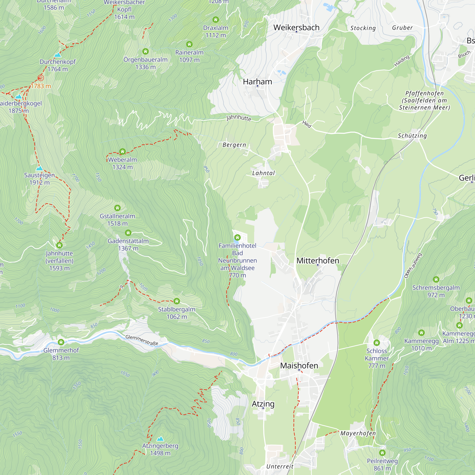 Familienhotel Bad Neunbrunnen am Waldsee map