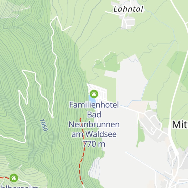 Map of Familienhotel Bad Neunbrunnen am Waldsee