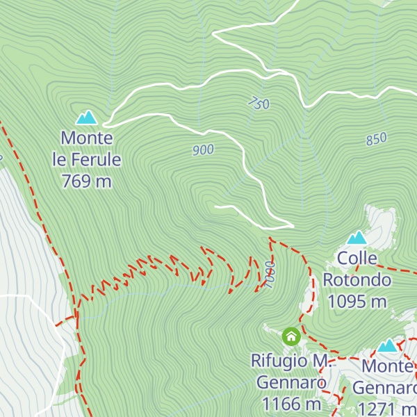 Map of Monte Morrone della Croce