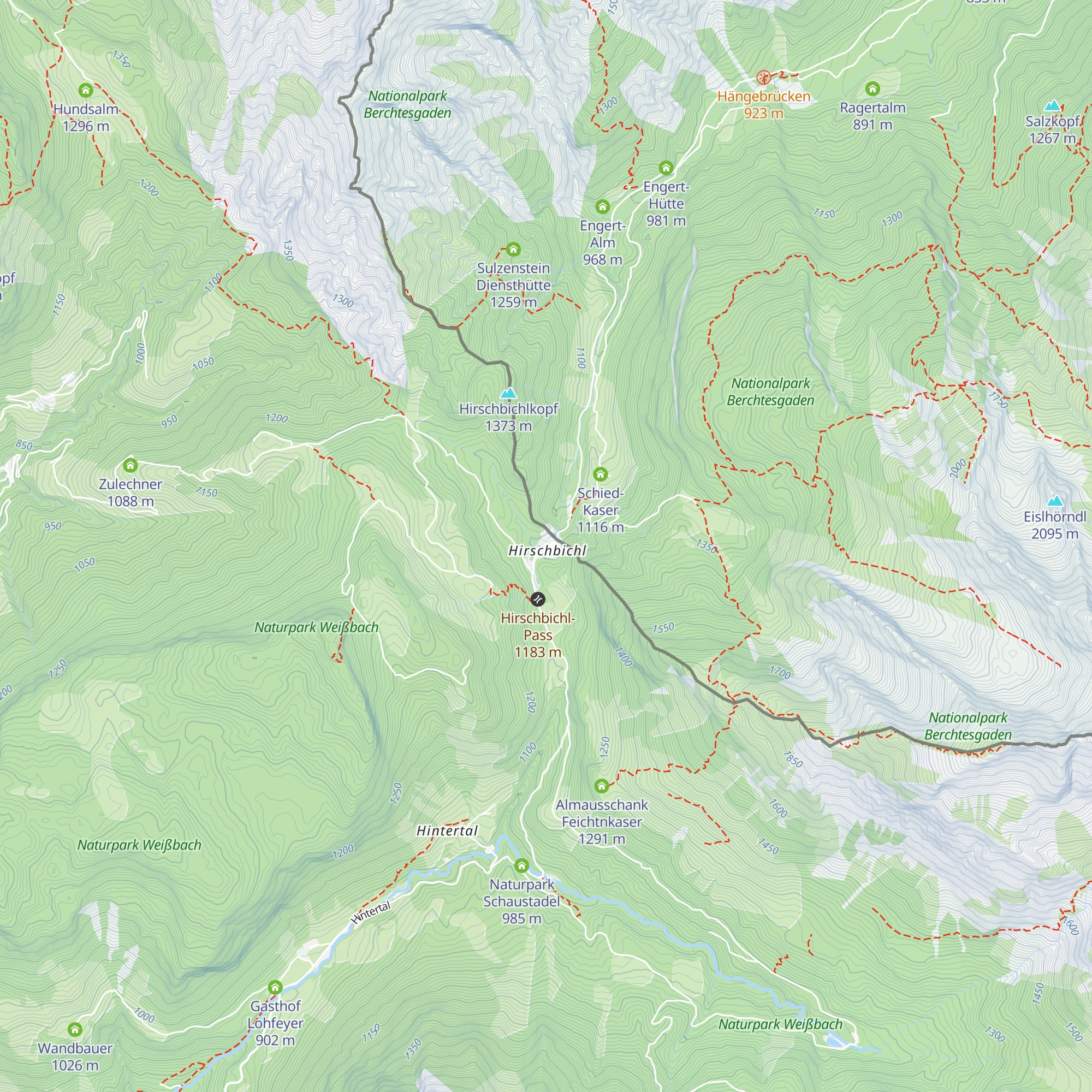 Alpengasthof Hirschbichl map