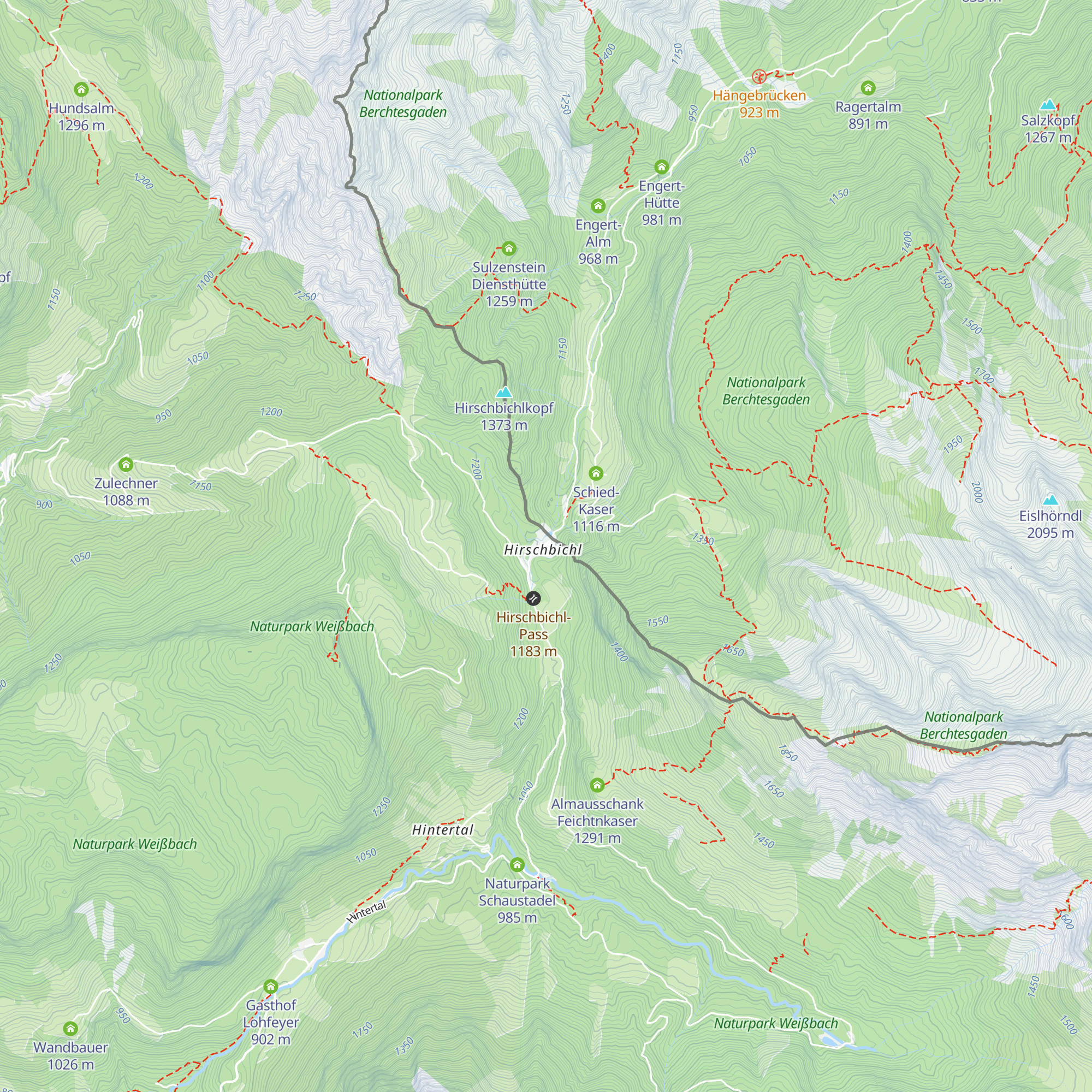 Bergheim Hirschbichl map