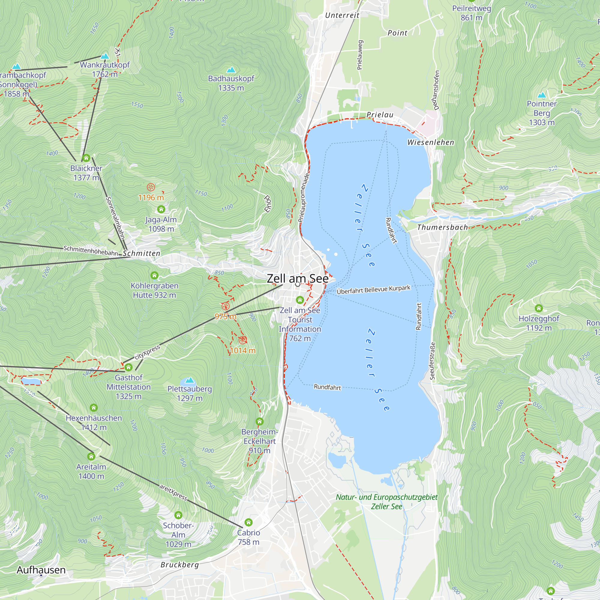 Zell am See Tourist Information map