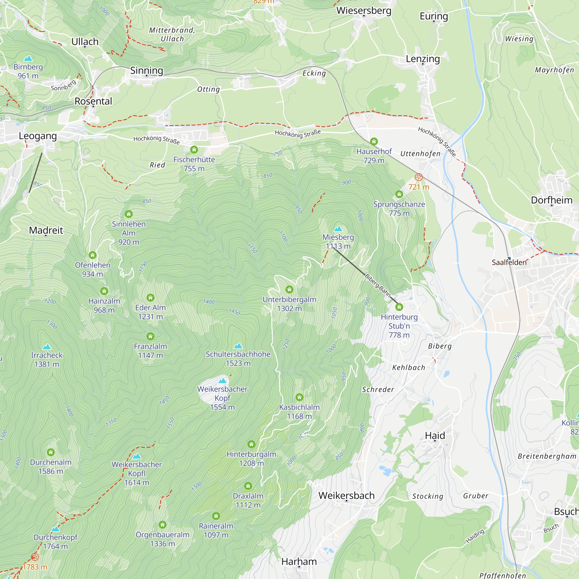 Unterbibergalm map