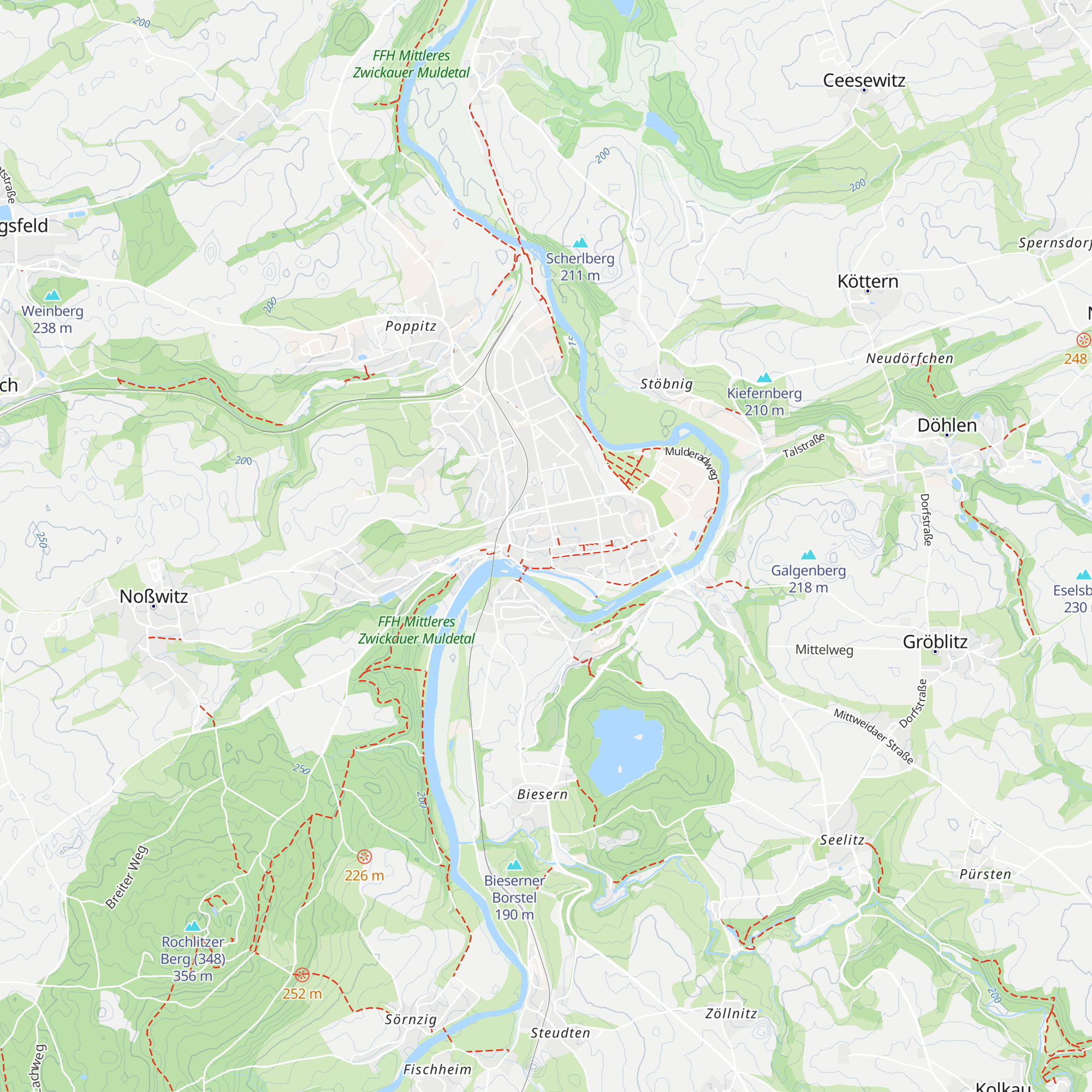 Tourist-Information "Rochlitzer Muldental" map