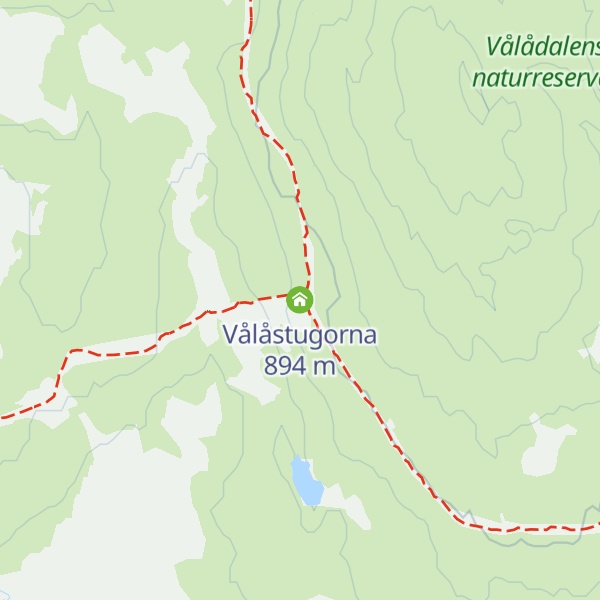 Map of Vålåstugorna