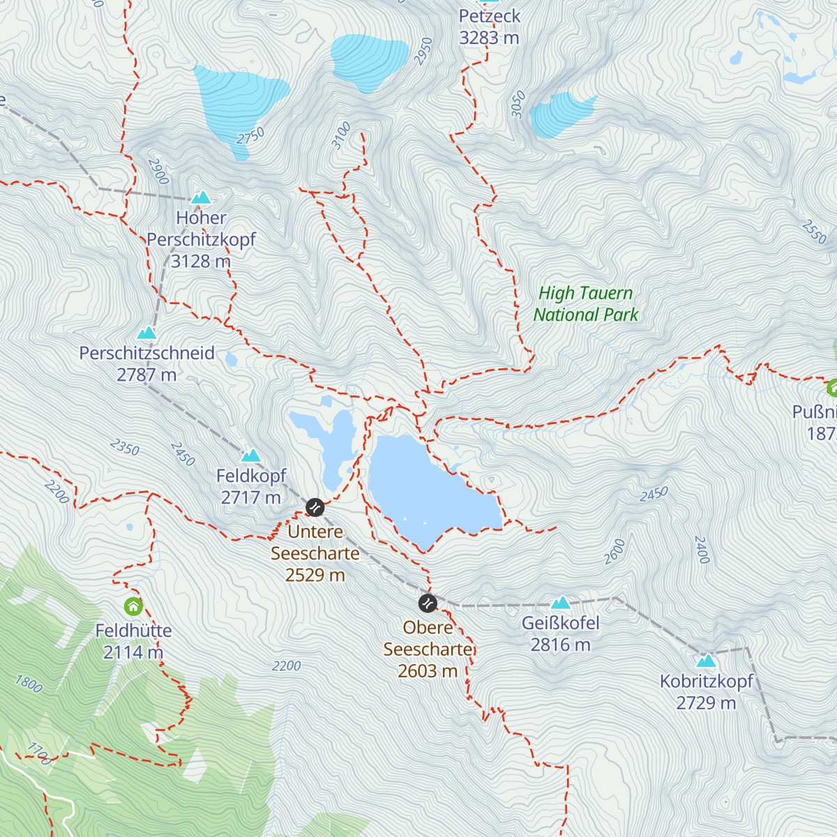 Wangenitzseehütte map