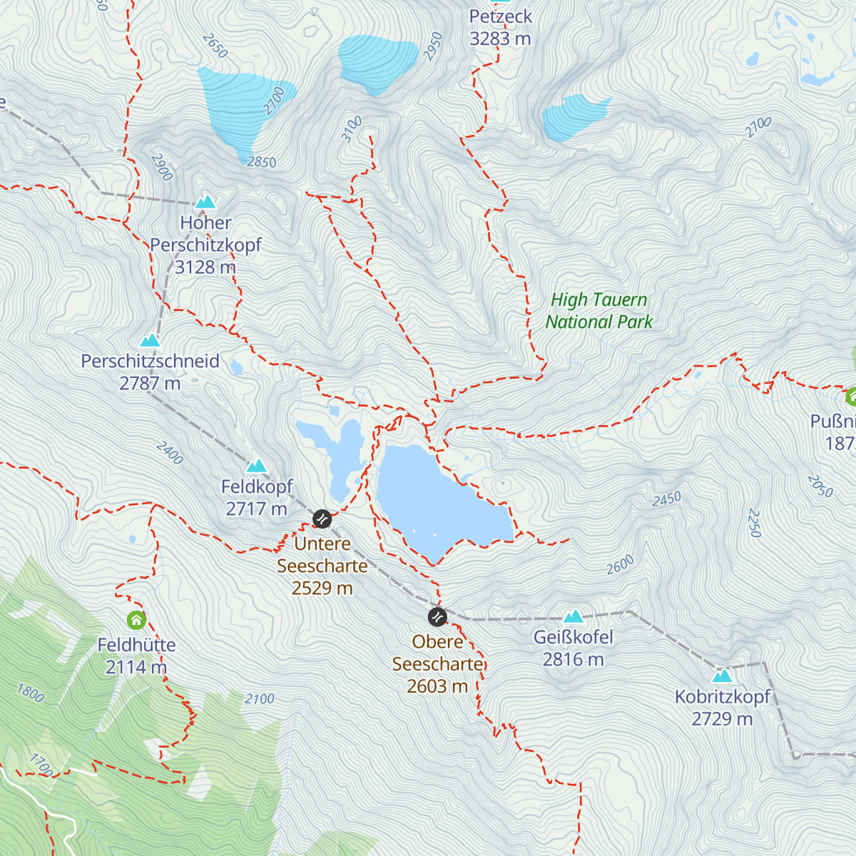 Wangenitzseehütte map