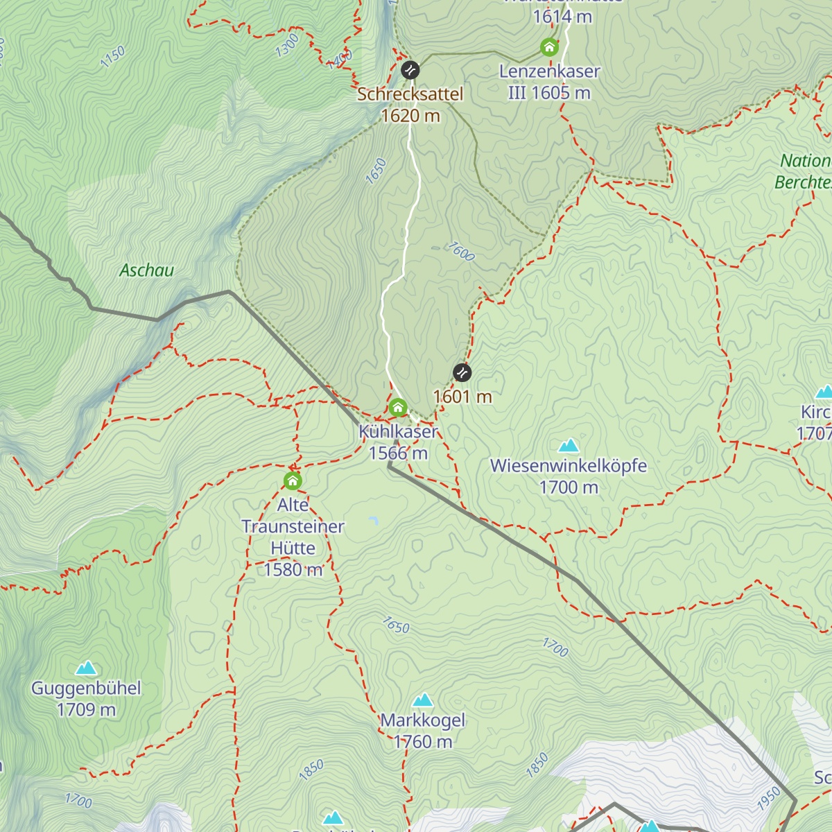 Neue Traunsteiner Hütte map