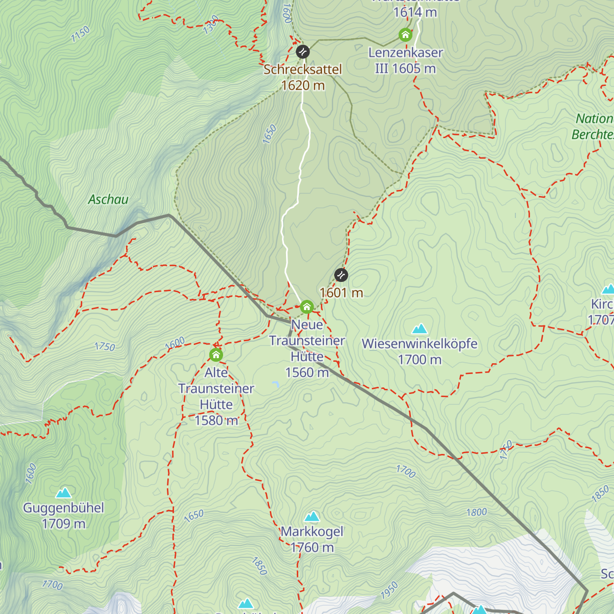 Neue Traunsteiner Hütte map