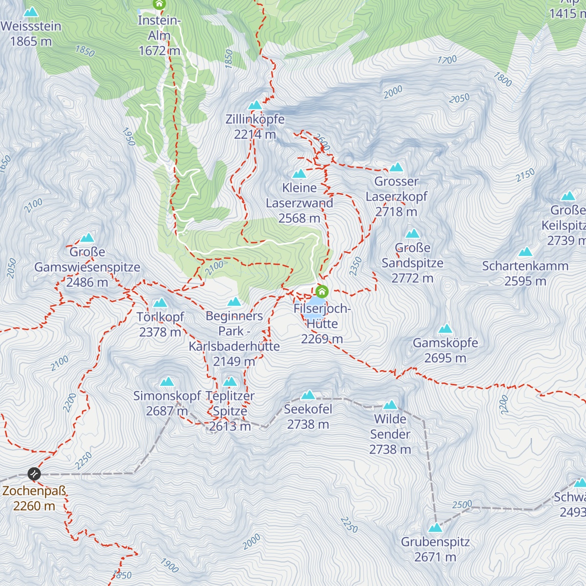 Karlsbader Hütte map