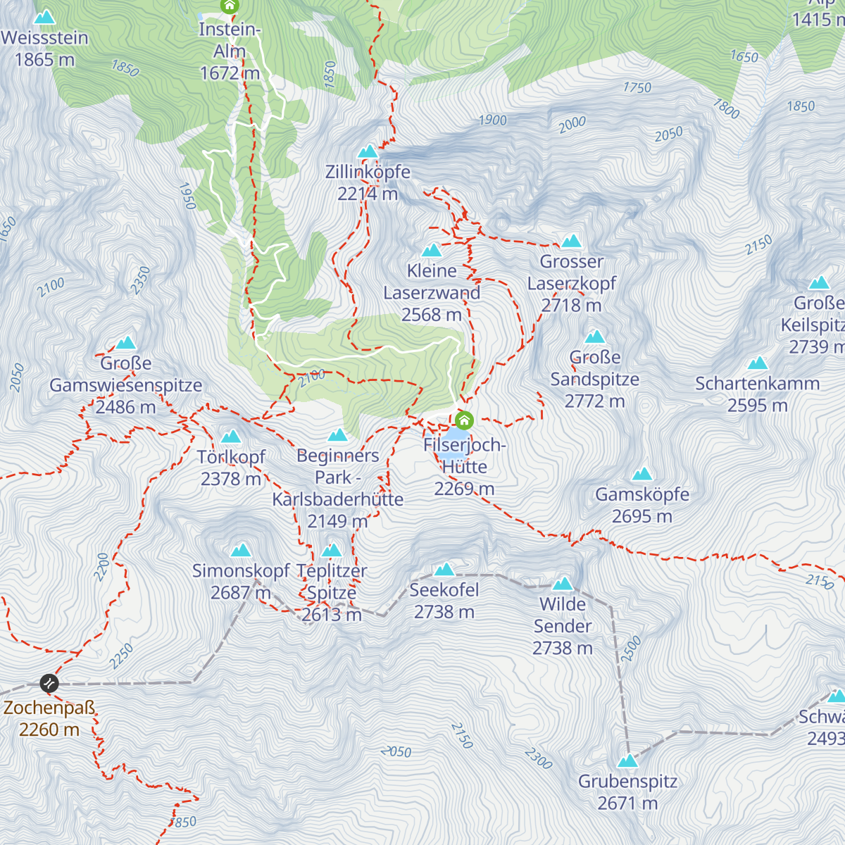 Karlsbader Hütte map