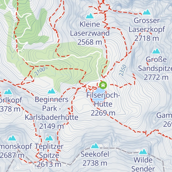 Map of Karlsbader Hütte