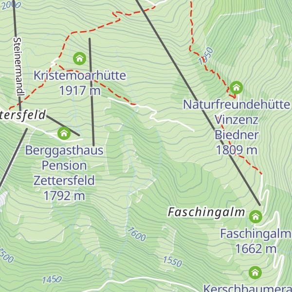 Map of Huberts Hütte