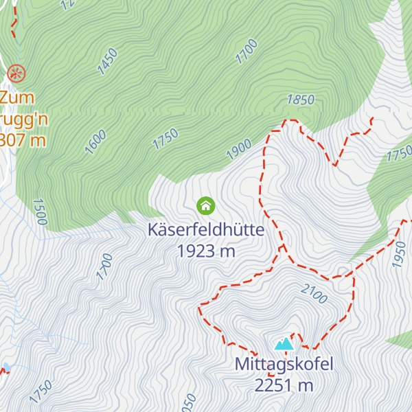 Map of Käserfeldhütte