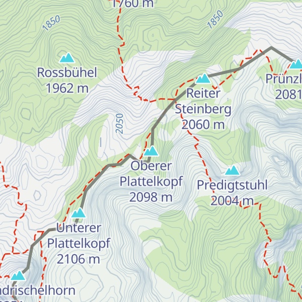 Map of Oberer Plattelkopf